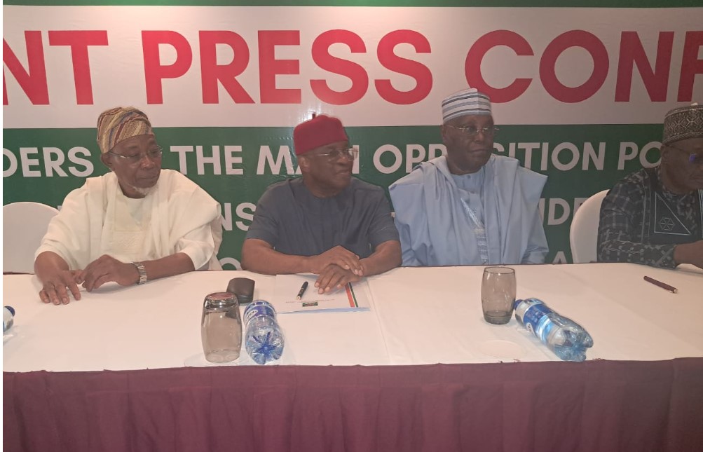 BREAKING: Atiku, Obi, Amaechi, others meet over Electoral Act