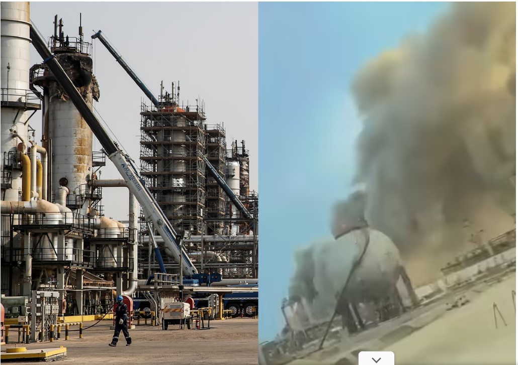Saudi Arabia’s largest refinery burns after Iranian drone strike