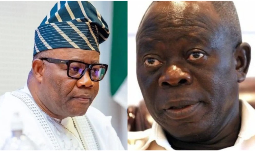 Lead by example, vacate Office of Senate President – Oshiomhole dares Akpabio